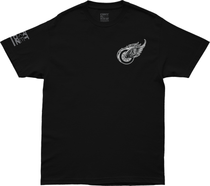 Two Wheels Tee Black Xl