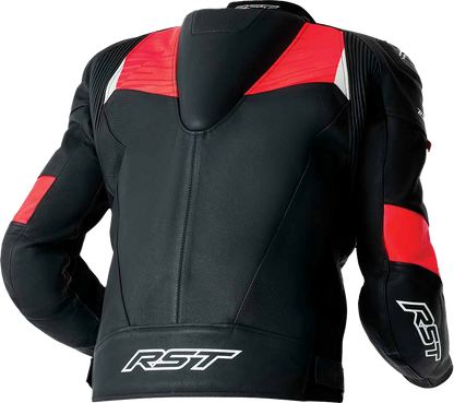 Tractech Evo D3o Jacket Blk/Flo Red Leather Sm