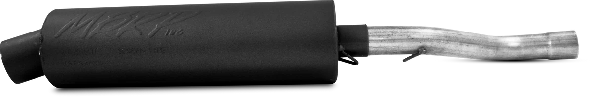 Single Slip On System W/ Utility Muffler Blk Kaw