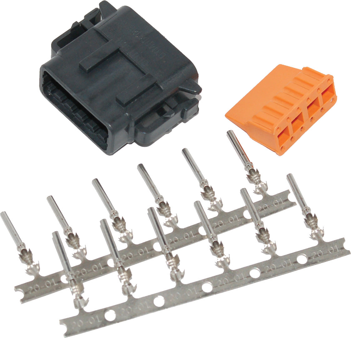 Deutsch Dtm 12 Pin Black Plug W/12 Trmnls/Wdglk Hd74119 98bk