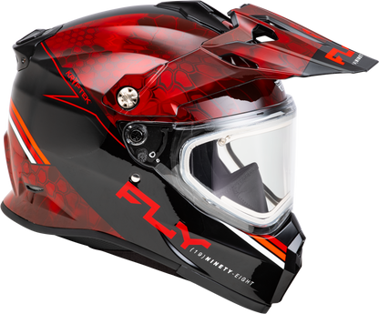 Trekker Cw Conceal Helmet Elec Shld Red/Black Sm