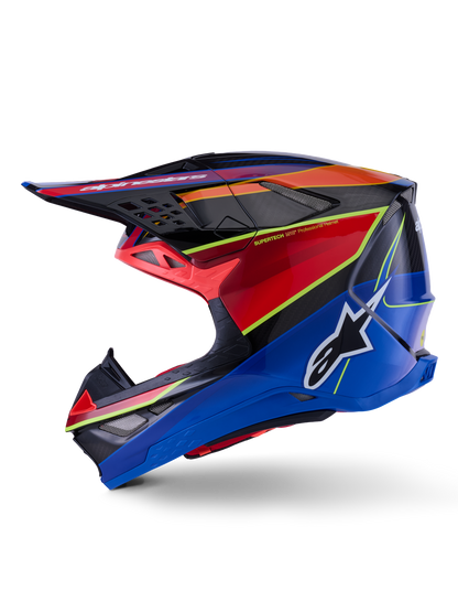 Supertech S M10 Era Helmet Blu/Rd/Ylw Fluo Glossy 2x