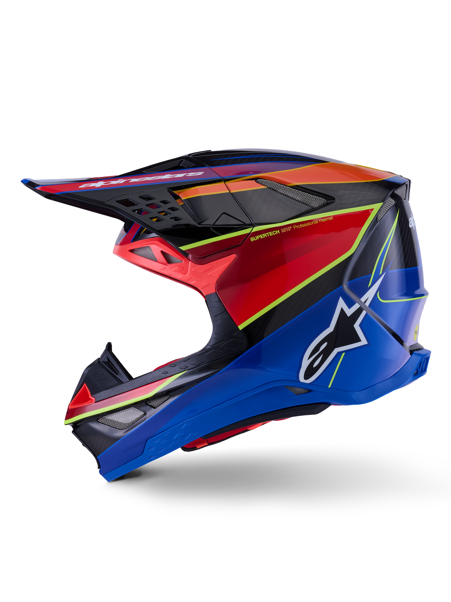 Supertech S M10 Era Helmet Blu/Rd/Ylw Fluo Glossy Sm