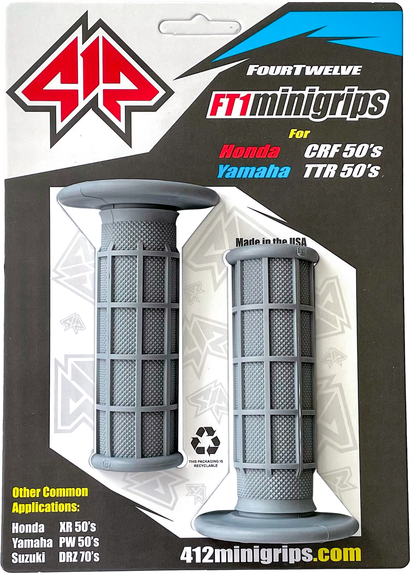 Mini Grips Grey 3/4"