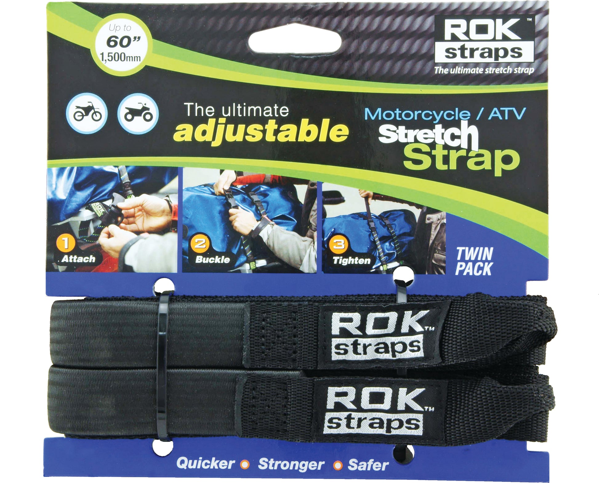 Motorcycle Strap Black 18"X60"X1"