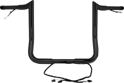14" Monkey Bagger Bar Prewired Satin Black `14 23 Flh/Flt