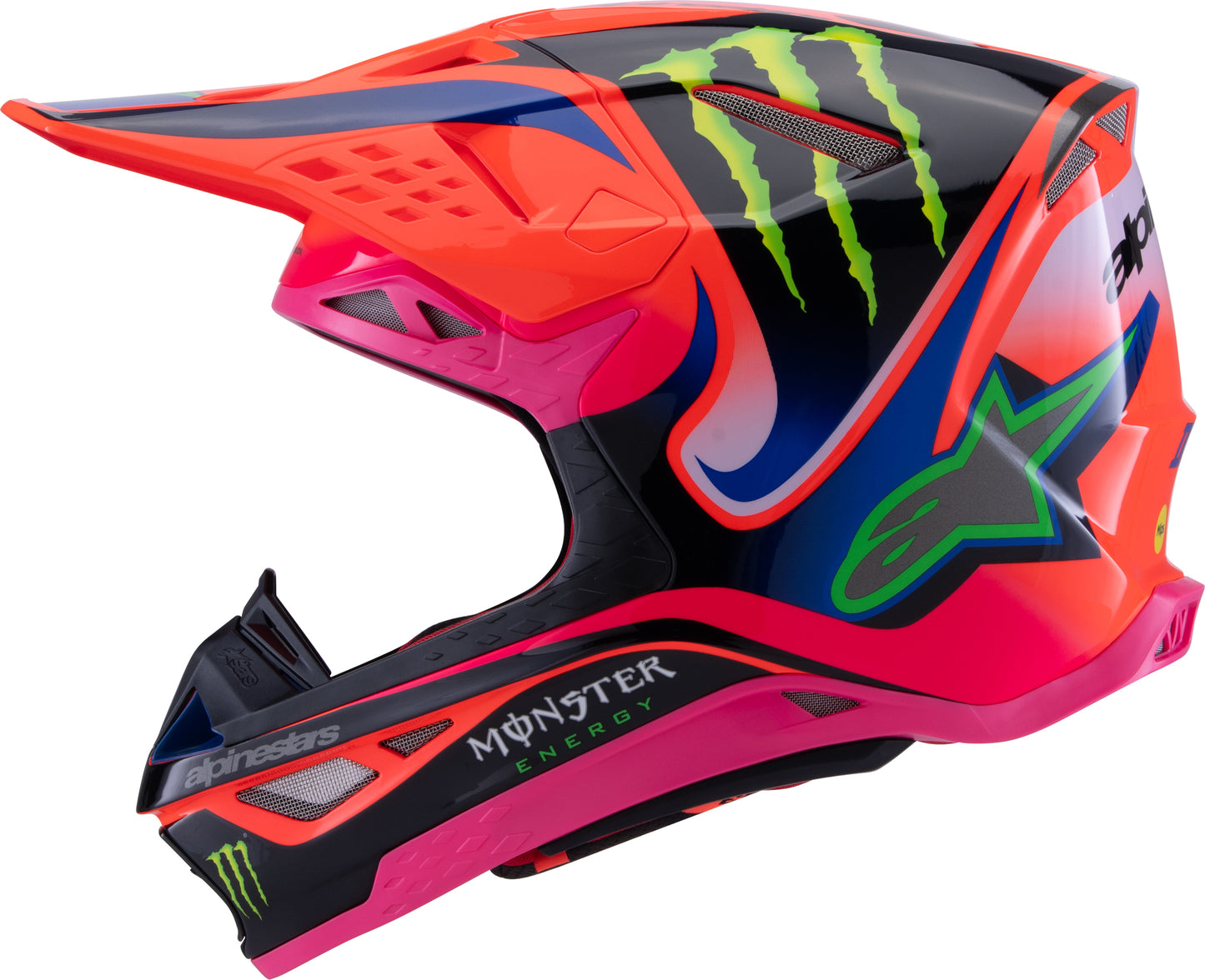 S M10 Deegan Helmet Orng Flo/Prpl/Pnk Fluo Xl