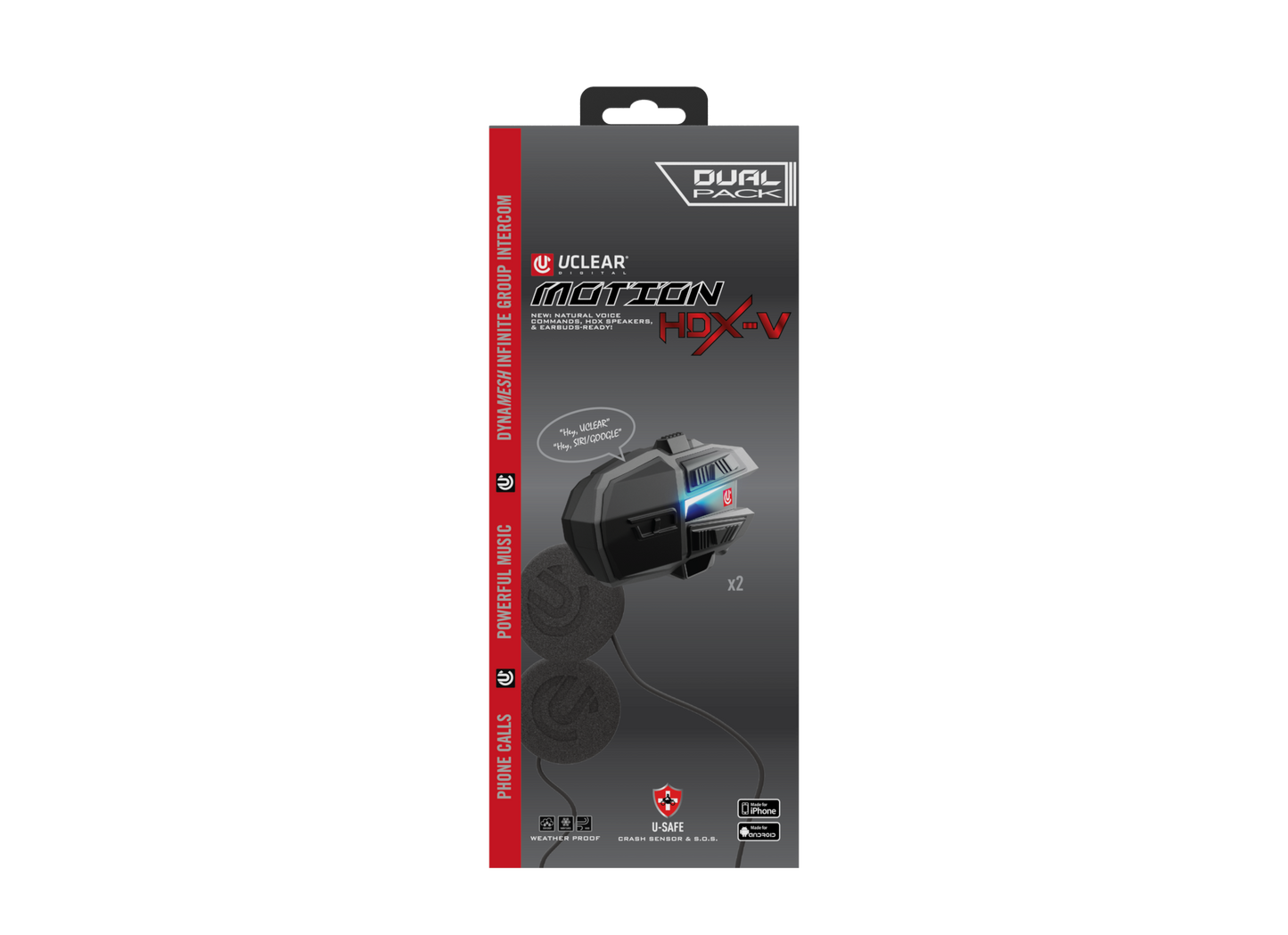 Motion Hdx V Dual Kit Helmet Audio Dual Kit