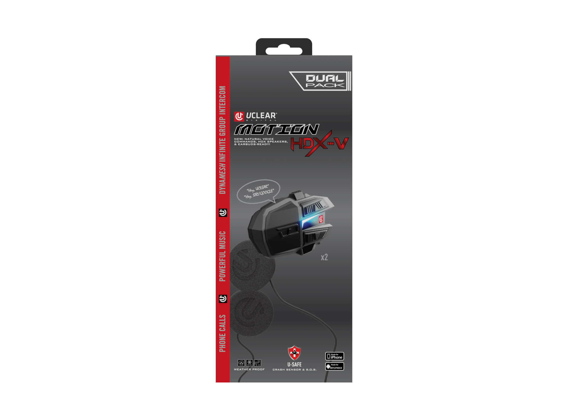 Motion Hdx V Dual Kit Helmet Audio Dual Kit