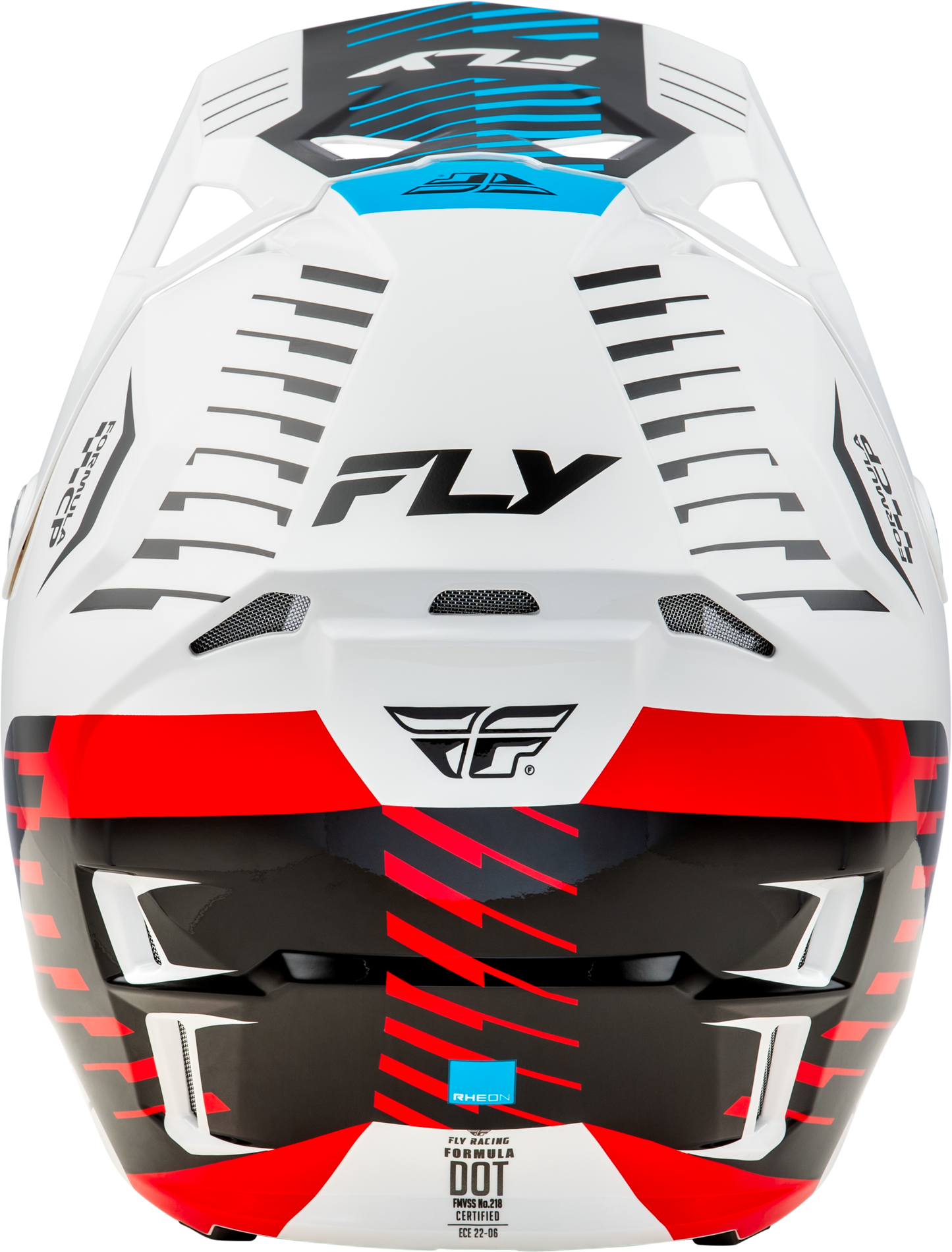 Youth Formula Cp Slice Helmet White/Red/Cyan Yl
