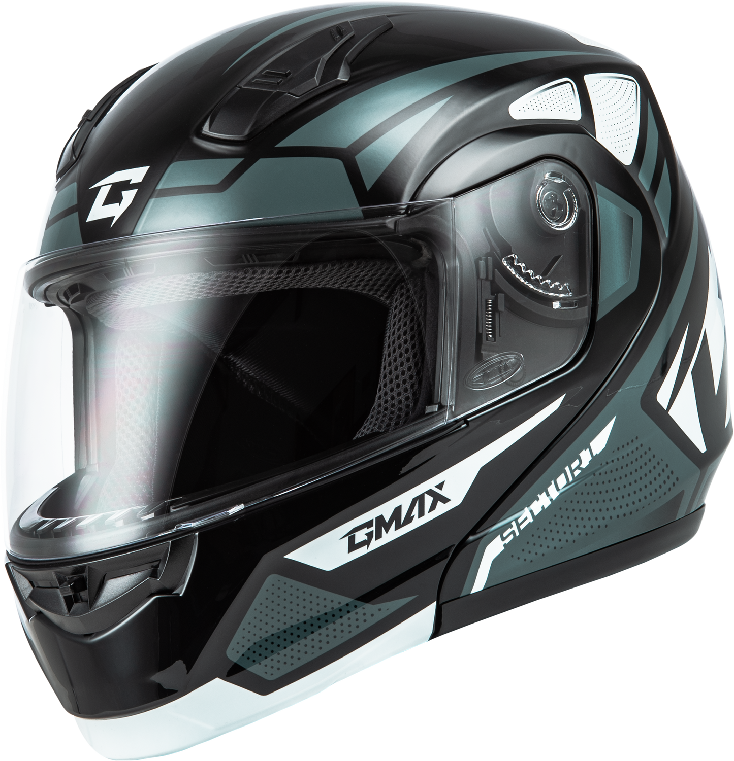Md 04 Sector Helmet Black/Silver Xs