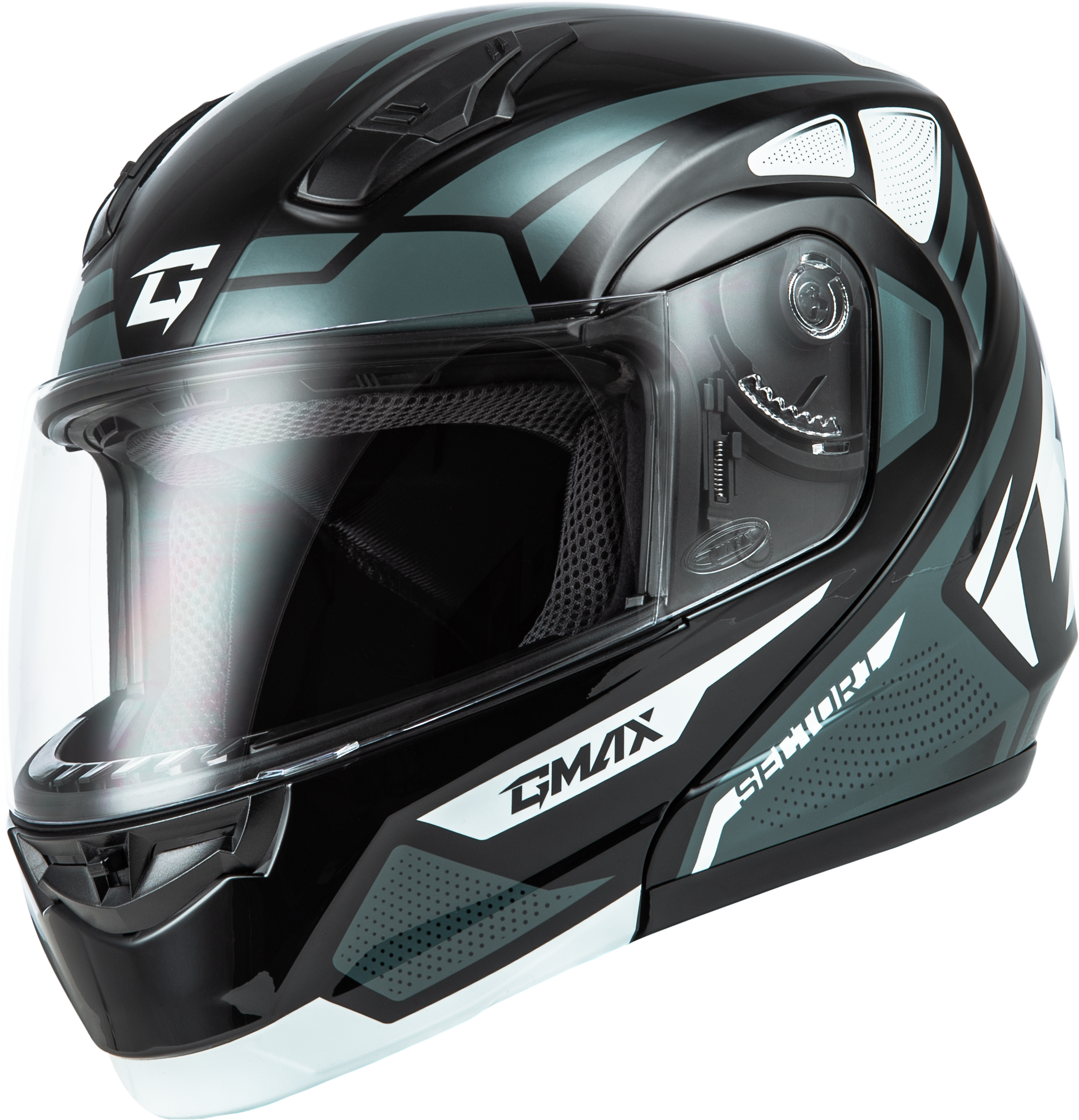 Md 04 Sector Helmet Black/Silver Sm