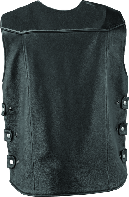 Kuryakyn Leather By River Road Plains Leather Vest Black - Small