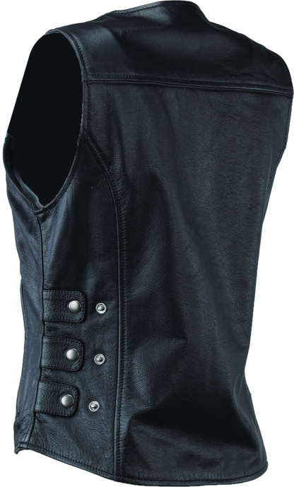 Kuryakyn Leather By River Road Plains Leather Vest Black Womens - Small