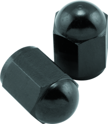 BikeMaster Valve Caps Aluminum (6 Pair) - Black