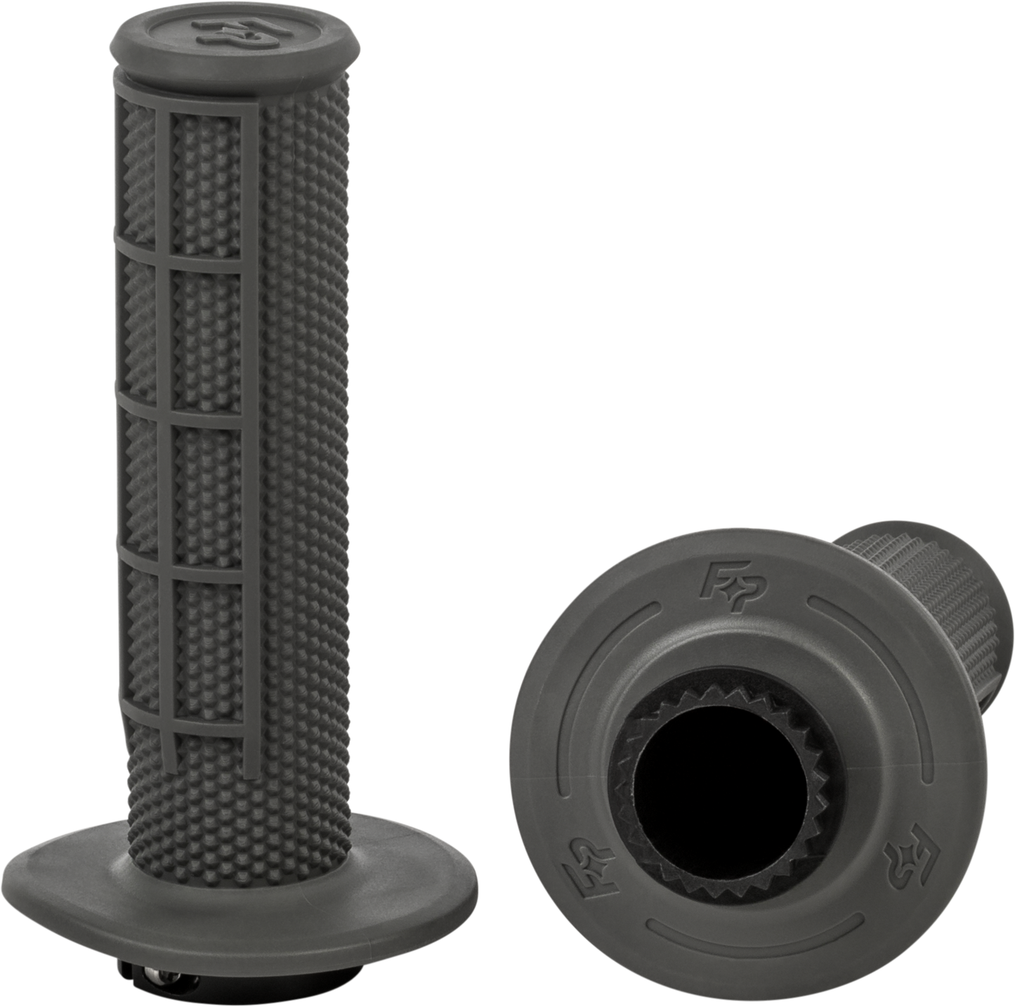 Control Mx Lock On Grips Grey Half Waffle