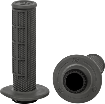 Control Mx Lock On Grips Grey Half Waffle