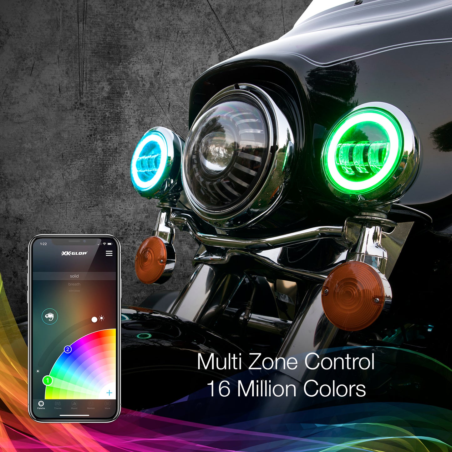 4.5" Xkchrome Driving Lights Chrome Bezel