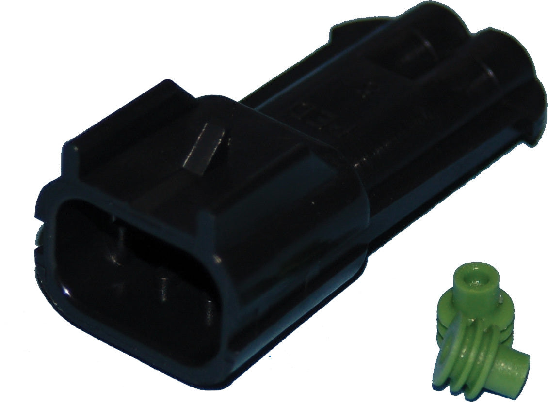 Delphi Packard Weatherpack 2 Wire Male Connector