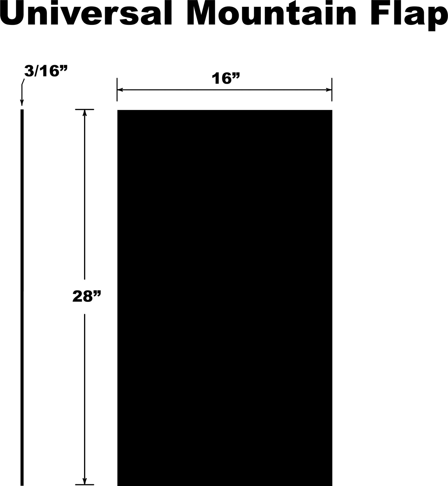 Mountain Snowflap Universal Black