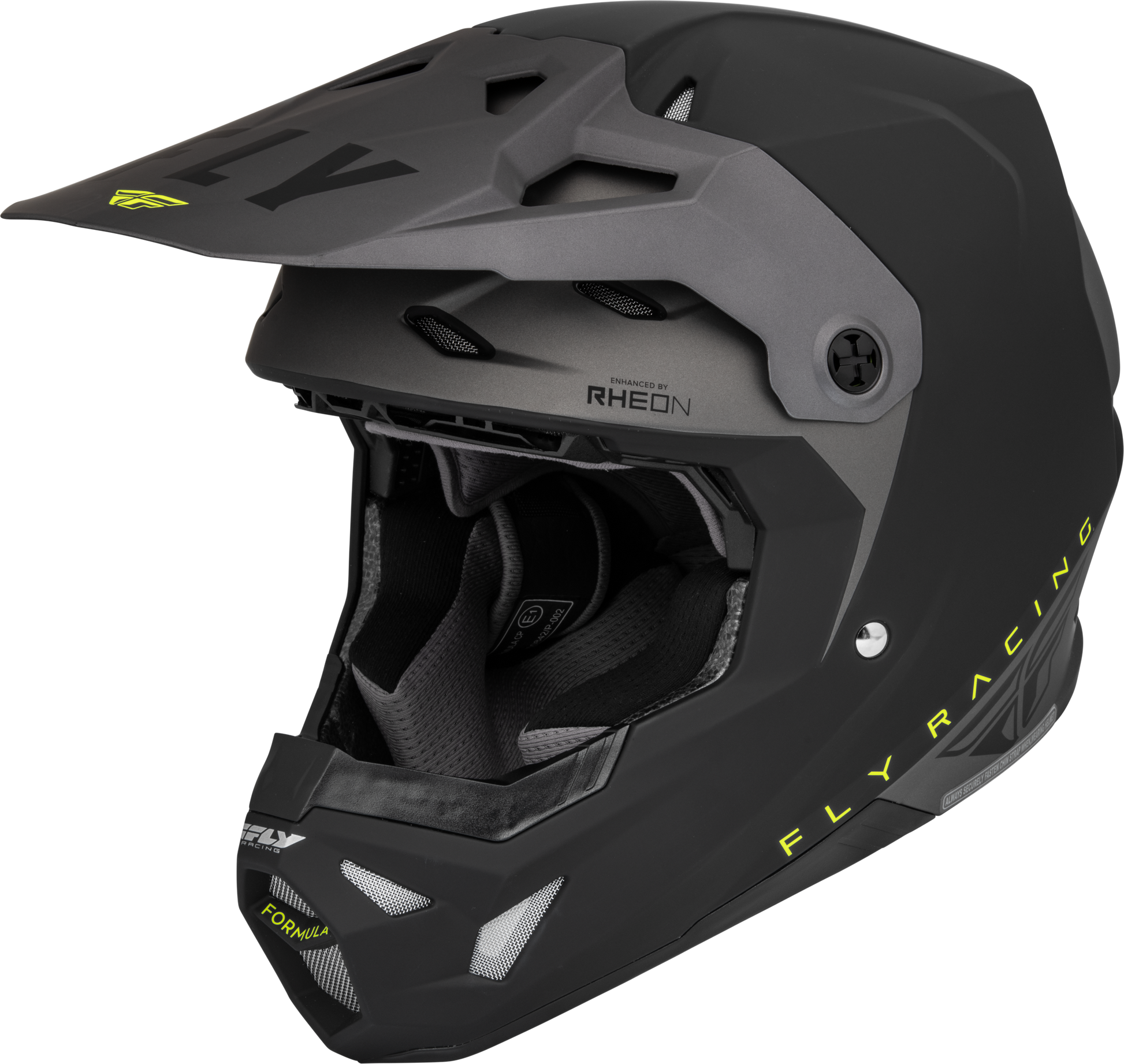 Formula Cp Slant Helmet Matte Black/Grey/Hi Vis Lg