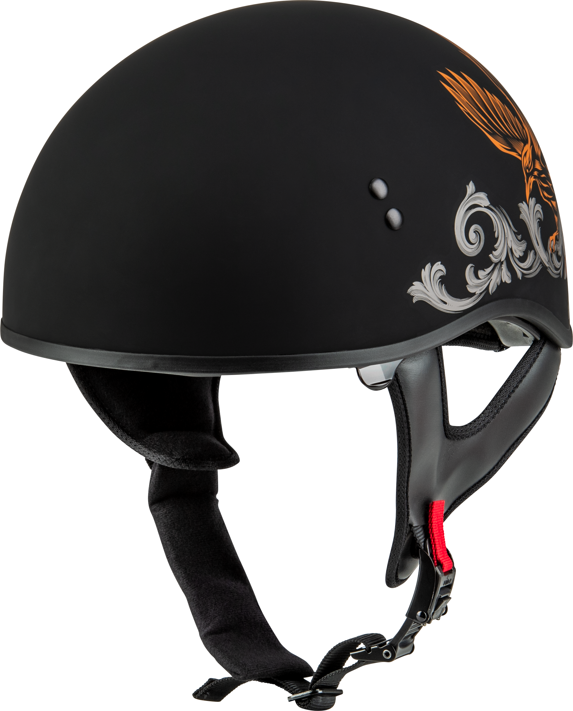 Hh 65 Corvus Helmet Matte Black/Silver/Orange 2x