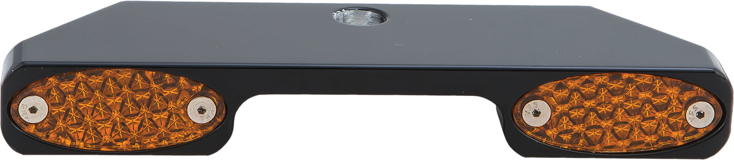 Turn Signal Bar W/Amber Led Narrow Glide Blk