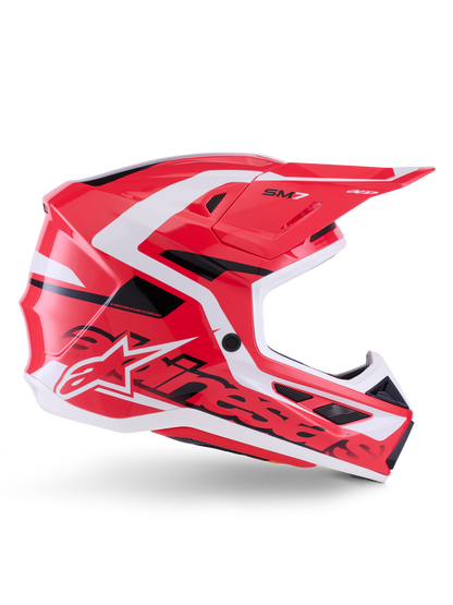 Sm7 Deed Helmet Red/Blk/Wht Glossy Xl
