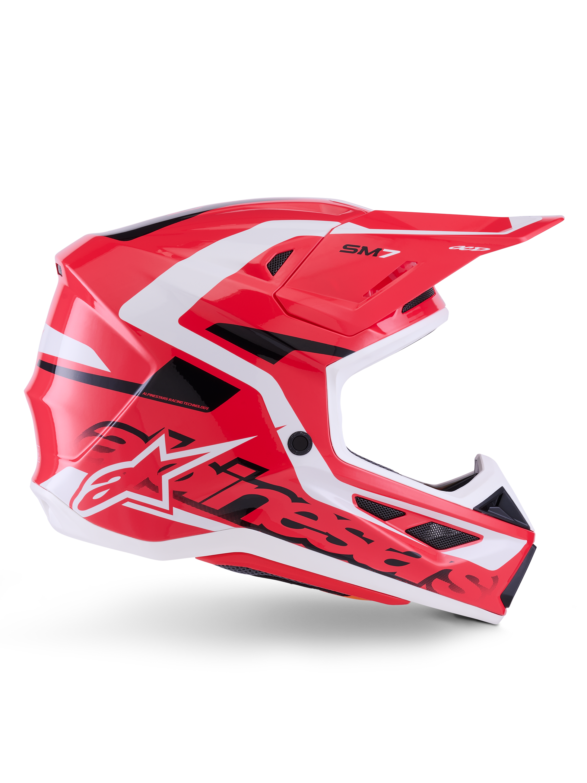 Sm7 Deed Helmet Red/Blk/Wht Glossy Sm