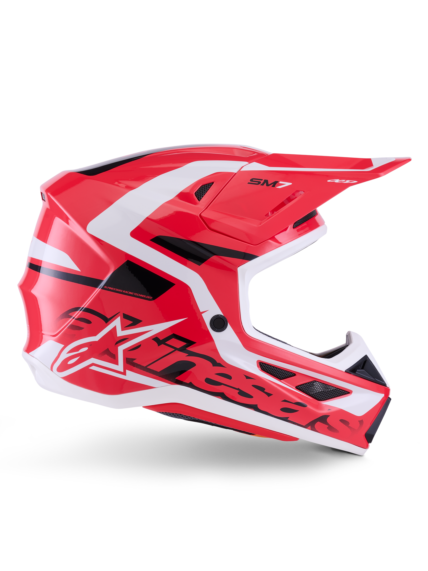 Sm7 Deed Helmet Red/Blk/Wht Glossy 2x