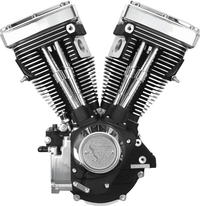 S&S Cycle 84-99 BT V80 Long Block Engine - Wrinkle Black