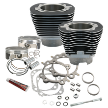 S&S Cycle 07-17 BT 117in Big Bore Cylinder Kit - Black Wrinkle