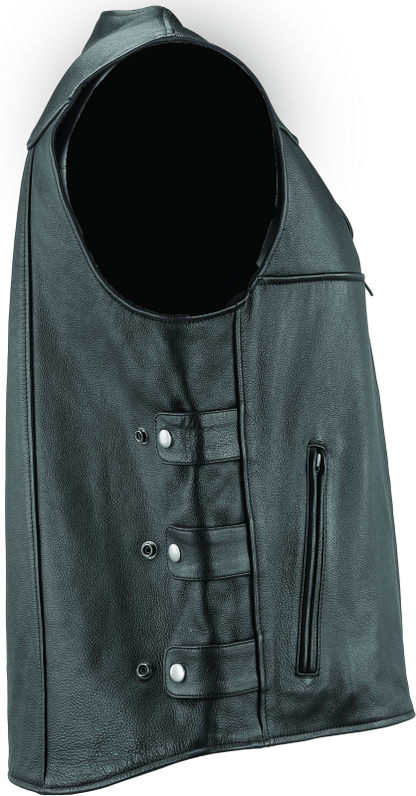 Kuryakyn Leather By River Road Plains Leather Vest Black - Small