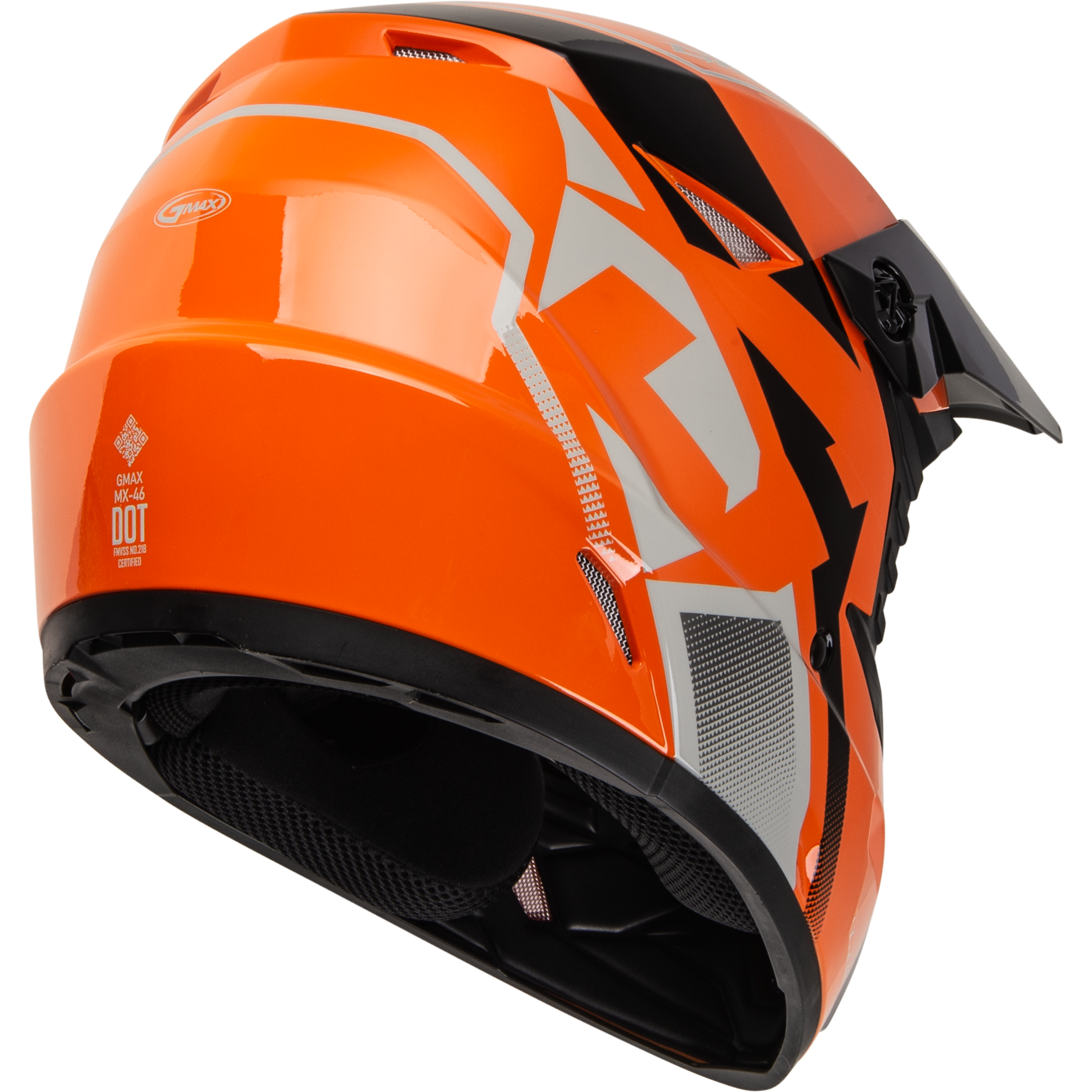 Mx 46 Compound Helmet Orange/Black/Grey Sm