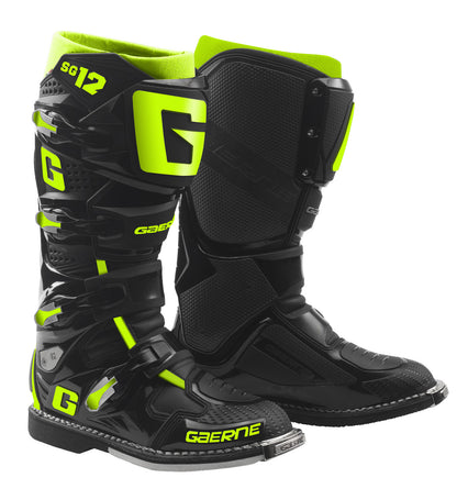 Sg12 Boots Black/Yellow Fluo Sz 8