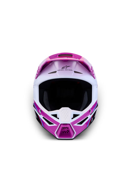 S M3 Falcon Yth Hlmt Ece06/Dot Prpl/Wht/Blk/Pink Fl Gl Yl