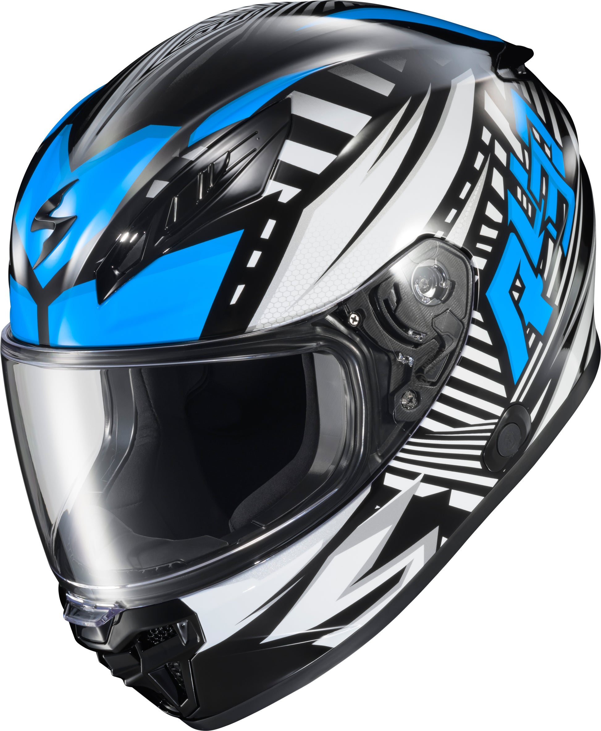 Exo R430 Full Face Helmet Head Trip Light Blue Lg