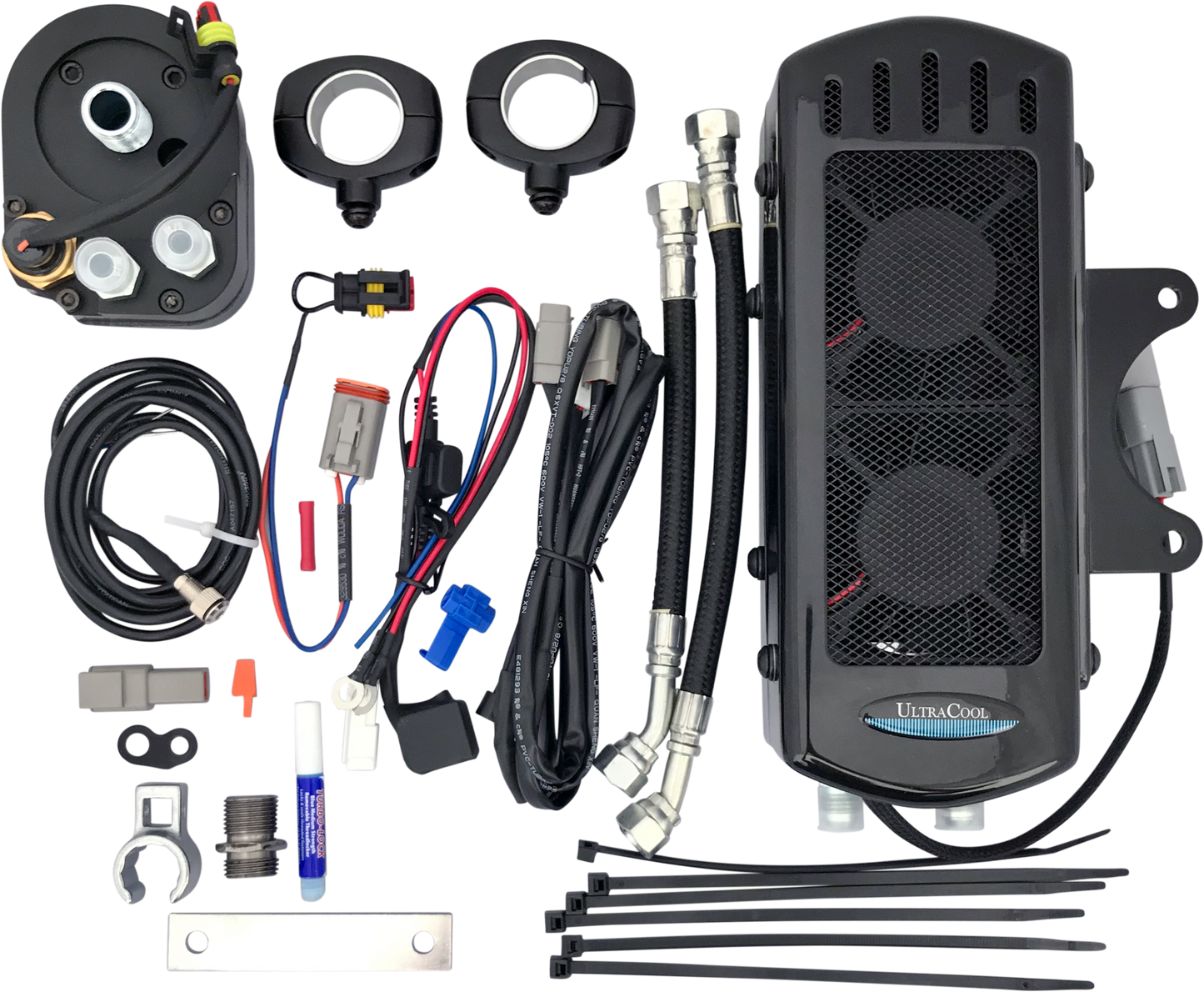Side Mount Oil Cooler Tc Touring `09 16  Gloss Blk