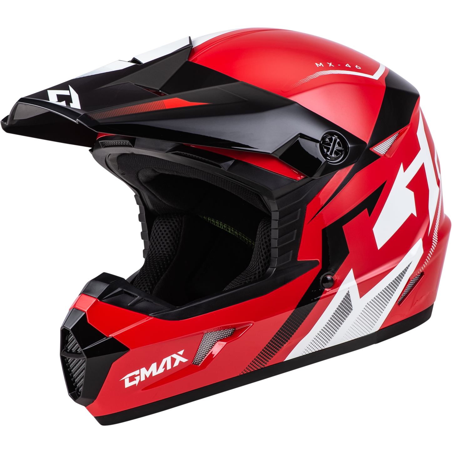 Mx 46 Compound Helmet Red/Black/White Md