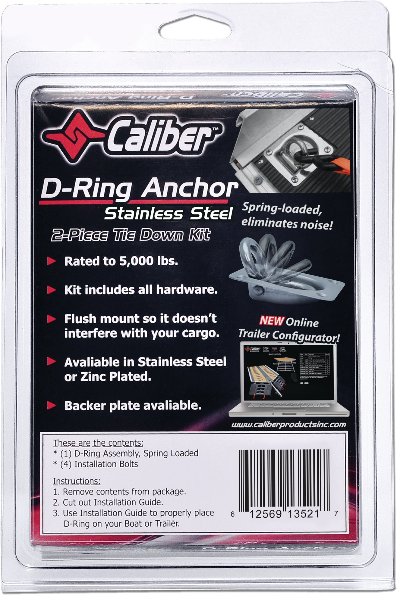 Stainless Steel Trailer D Ring Kit