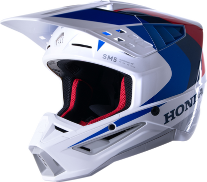 Honda S M5 Helmet White/Blue/Red Glossy 2x