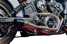 Indian Scout Shorty Brushed Ss W/ Blk End Cap