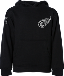 Two Wheels Youth Hoodie Black Yx