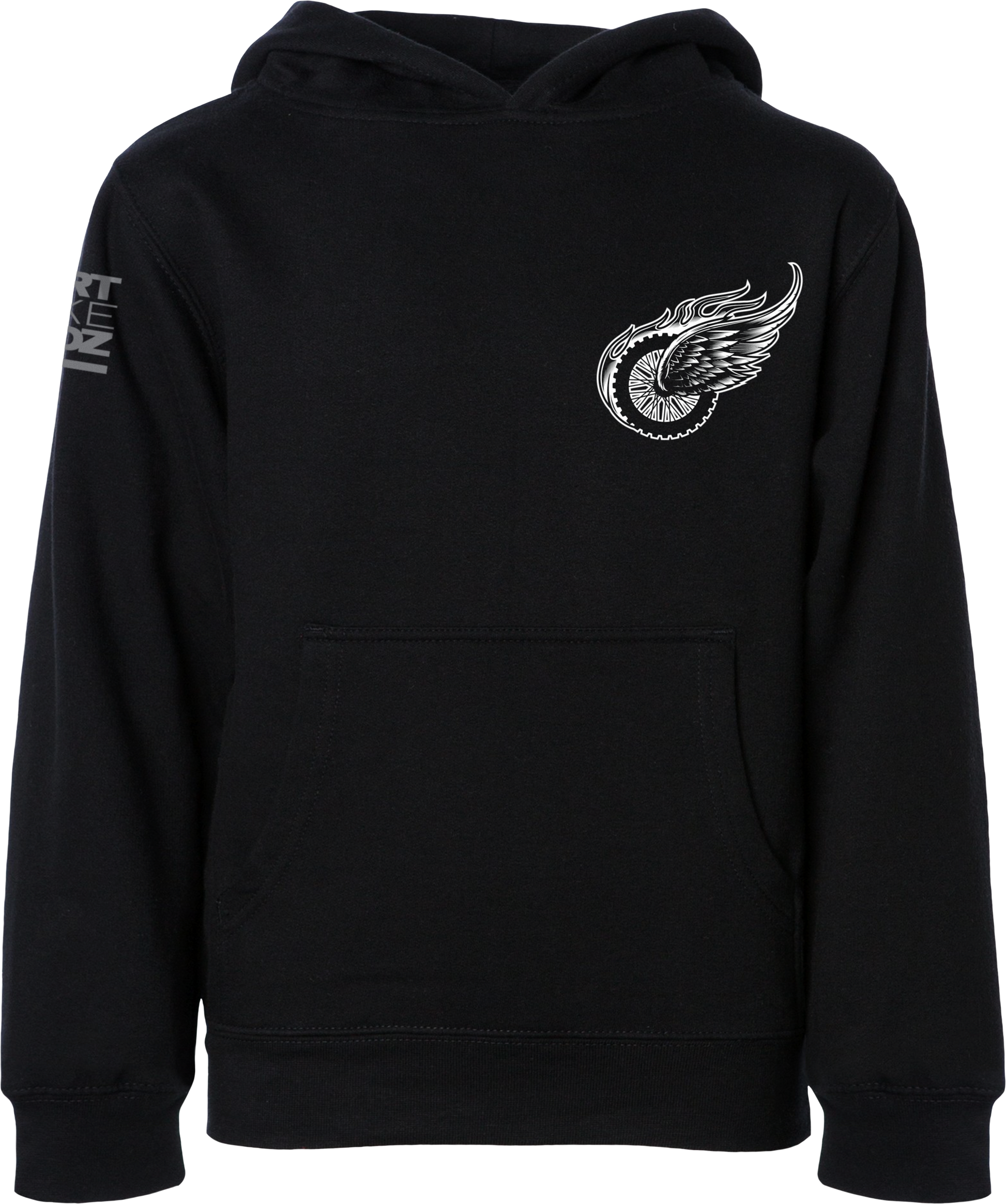 Two Wheels Youth Hoodie Black Ym