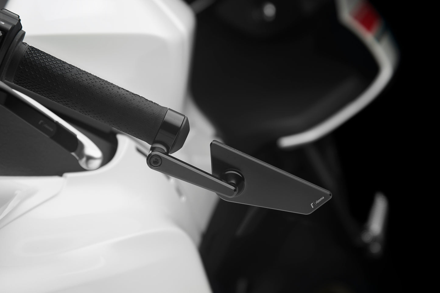 Cut Edge Bar End Mirror Universal Left Black Ea