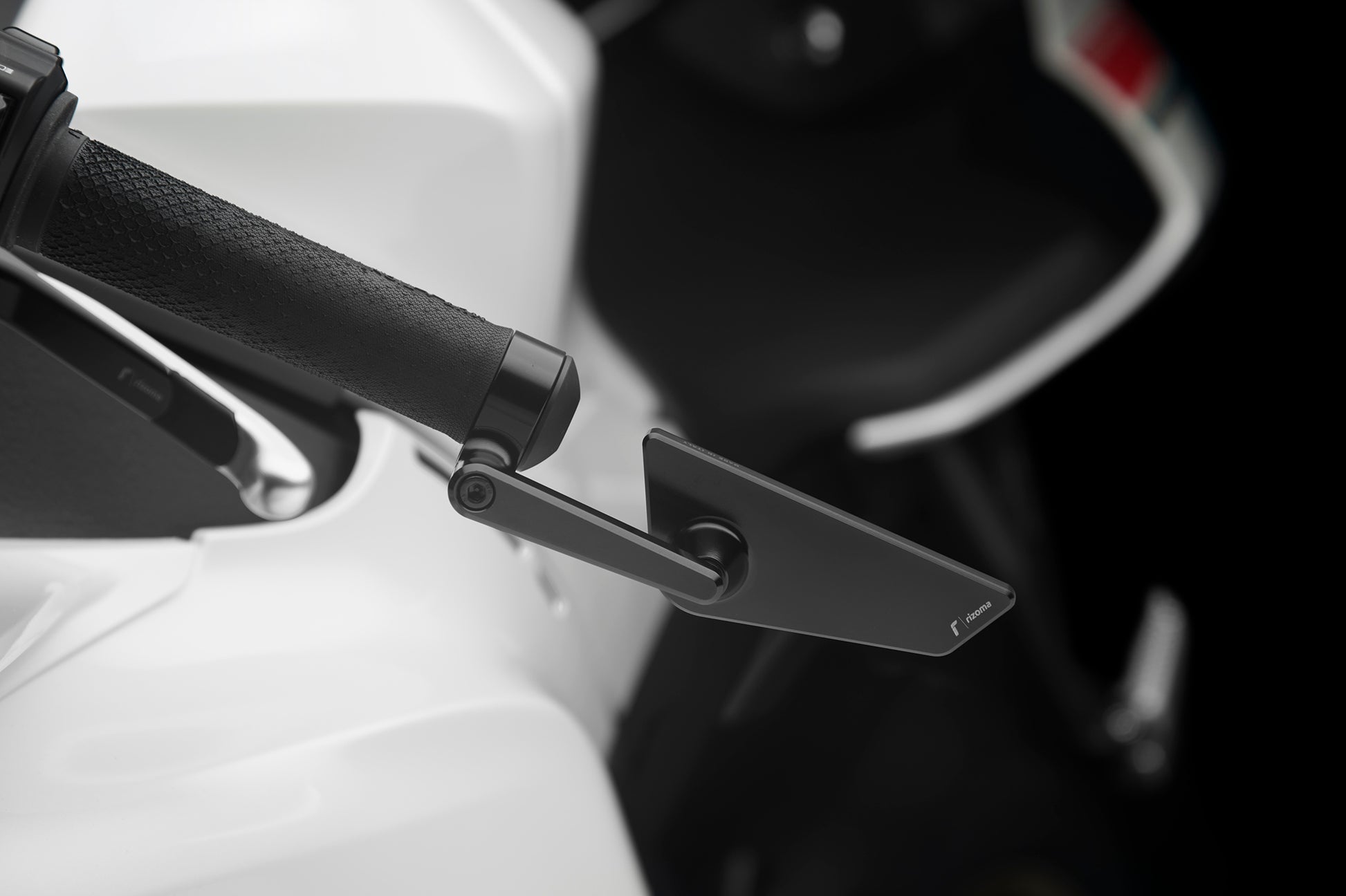 Cut Edge Bar End Mirror Universal Right Black Ea