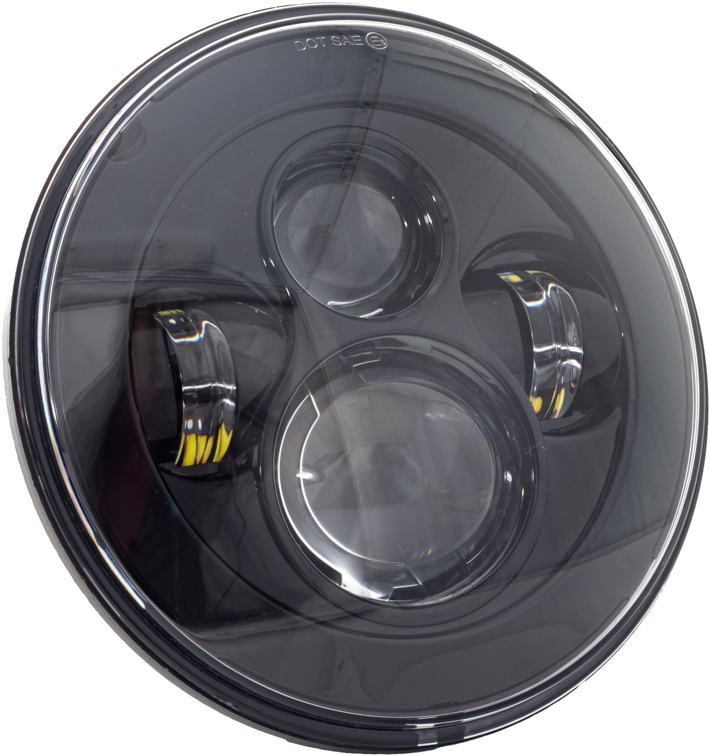 7" Headlight Black W/ Mnt Adapter