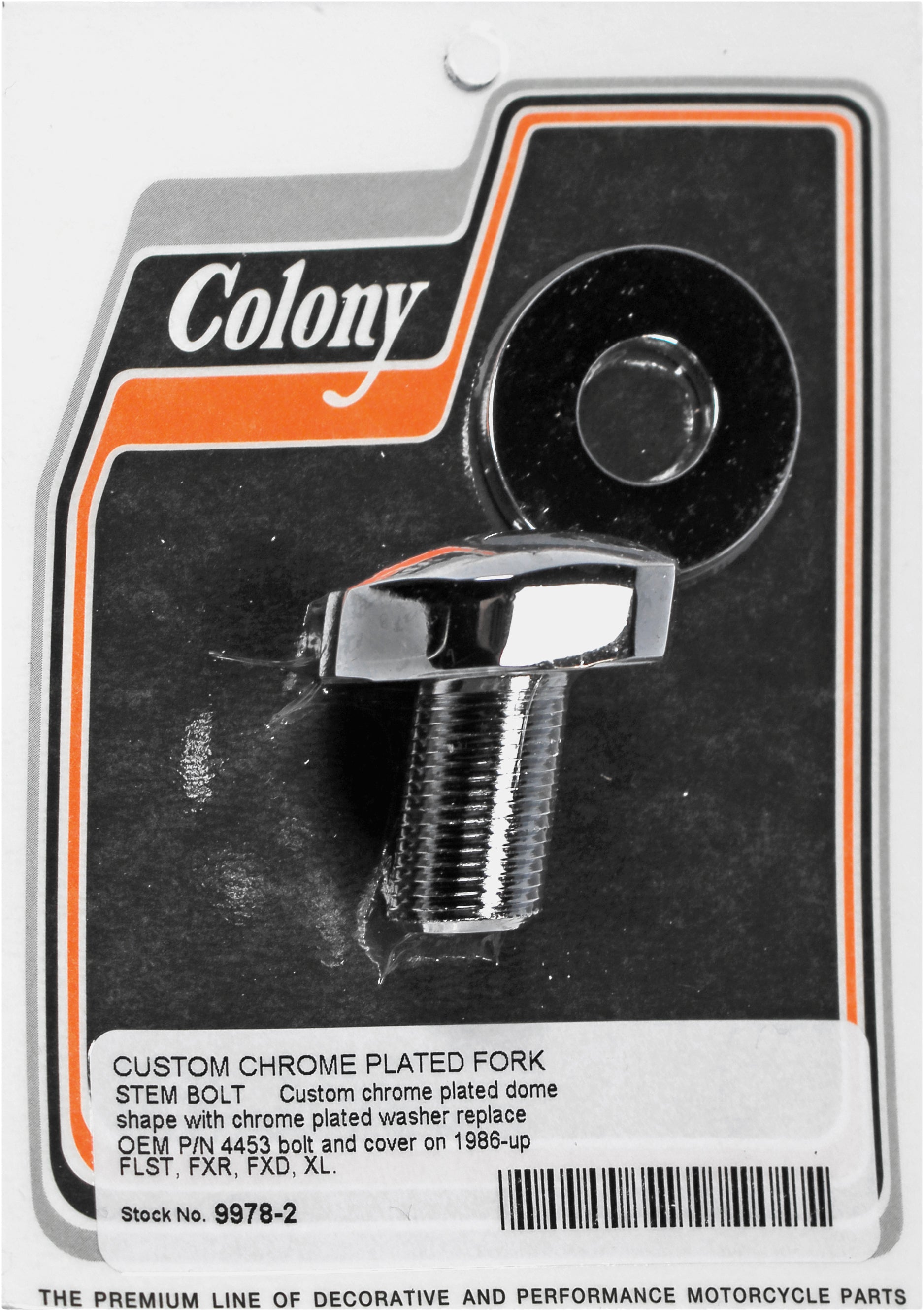 Chrome Fork Stem Bolt Flst Fxr Fxd Xl 86 Up