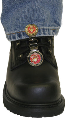 Clips For Laced Boots Usmc Black & Red