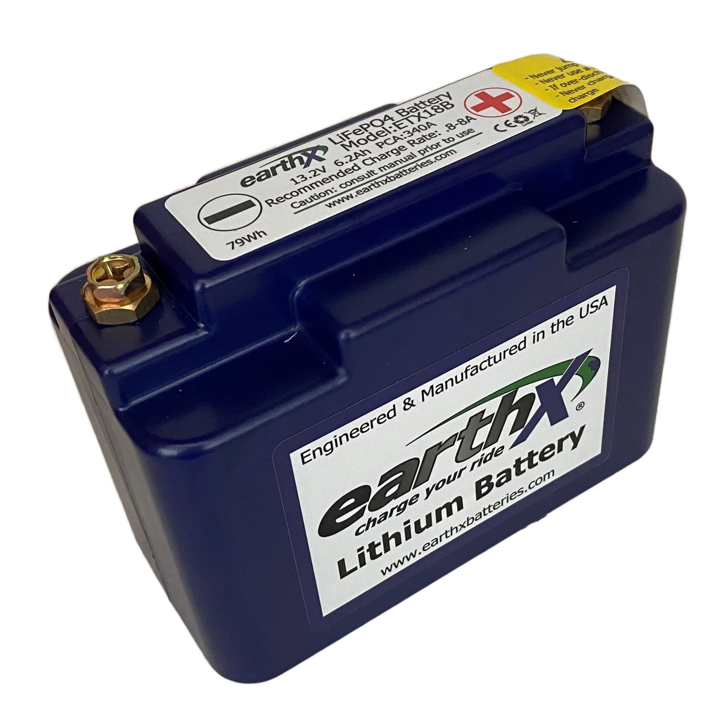 EarthX ETX18B Lithium Motorcycle and Powersports Battery